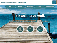 Tablet Screenshot of holmeschiropractic.com